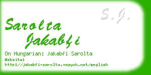 sarolta jakabfi business card